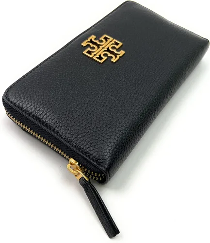Vista 5 de Tory Burch Cartera Continental de cuero con cremallera Britten (negro), Negro -, Continental
