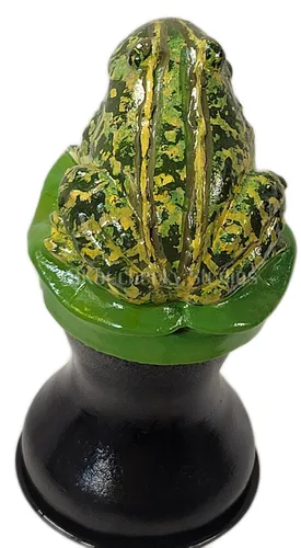 Vista 3 de OKaucheeky, Decorative, Heavy-Duty, Steel, Rolling Hose Guide Hand Painted in USA, Frog
