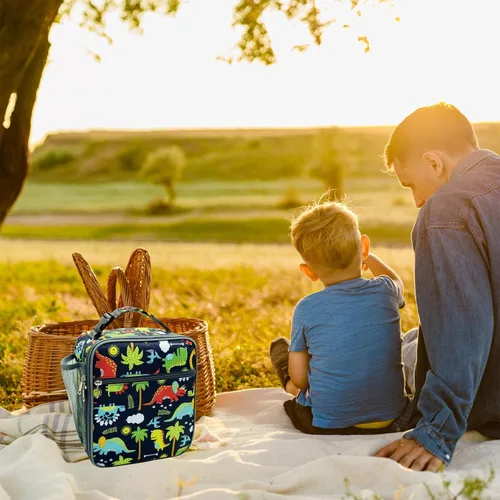 Vista 8 de Kulle Lonchera para niños, bolsa de astronauta aislada para niños