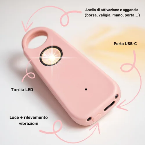 Vista 8 de VOLTEK Personal Safety Alarm + Whistle Set for Women - Extra Loud 135 dB, LED Strobe Light, USB-C Rechargeable, Intrusion Mode (Doors, Windows)