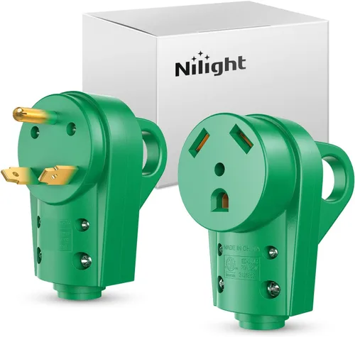 Vista 23 de Nilight Enchufe de repuesto para autocaravana de 50 amperios, 125/250 voltios, macho con mango ETL listado NEMA 14-50P para caravana, autocaravana