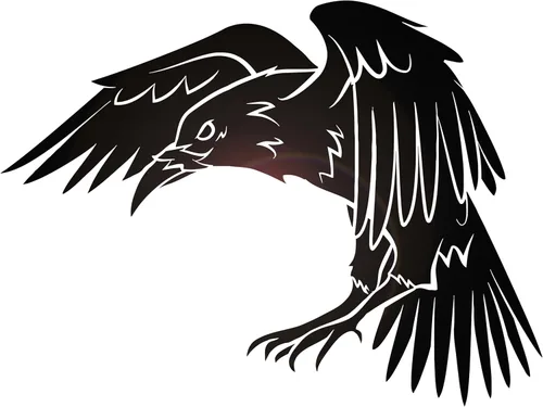 Vinilo adhesivo de pared negro Raven Bird estilo gótico dormitorio cuervo pegatinas mural grande decoración (g5600) negro