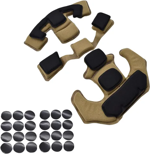 Vista 9 de Almohadillas internas de espuma viscoelástica para casco táctico Airsoft Kit de relleno de casco de repuesto para casco de repuesto para casco