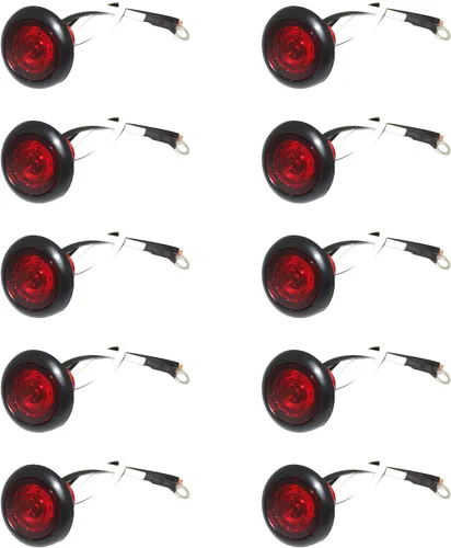 Vista 11 de MAXXHAUL 50570 - 10 luces LED de 3/4 pulgadas redondas de espacio libre y marcador lateral ámbar para caravanas de 12 V CC, remolques, caravanas