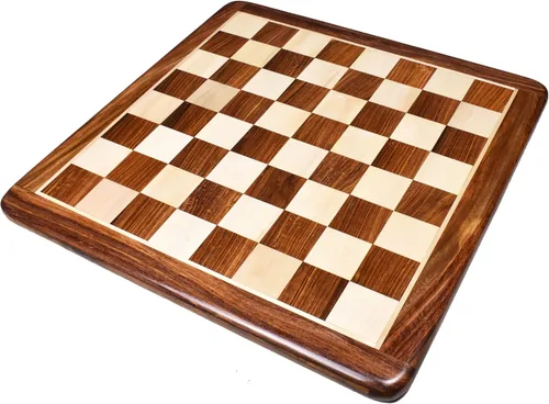 Vista 3 de RoyalChessMall-17 - Tablero de ajedrez de madera con incrustaciones, palisandro dorado y madera de arce, cuadrado de 1.772 in