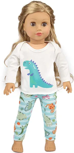 Vista 6 de Ecore Fun Ropa de muñeca americana de 18 pulgadas para niño y niña, pijama para muñecas de 18 pulgadas, regalo de recompensa de cumpleaños, Pijamas 1