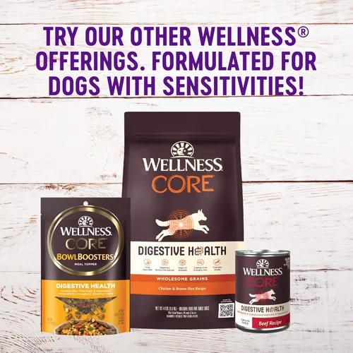 Vista 4 de Comida seca para perro con ingredientes seleccionados de Wellness, azul clarorosa