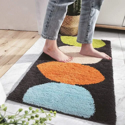 Alfombrilla de baño de agua súper absorbente, para baño, sala de estar, cocina, microfibra suave, lavable a máquina, 19.7 x 31.5 in
