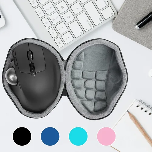 Vista 8 de co2CREA Carcasa rígida de repuesto para mouse Logitech MX Ergo S/MX Ergo Wireless Trackball (caja negra)