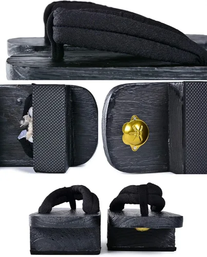 Vista 8 de Japanese Wooden Clogs with Tabi Socks For Men Women