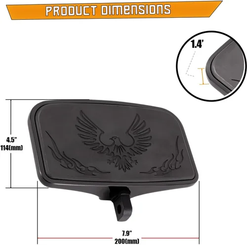 Vista 5 de Kinglemc Estribera de Pasajero Trasero Reposapiés de Pasajero Plataforma para Harley Dyna Electra Glide Road Electra RoadKing Fatboy Sportster 883