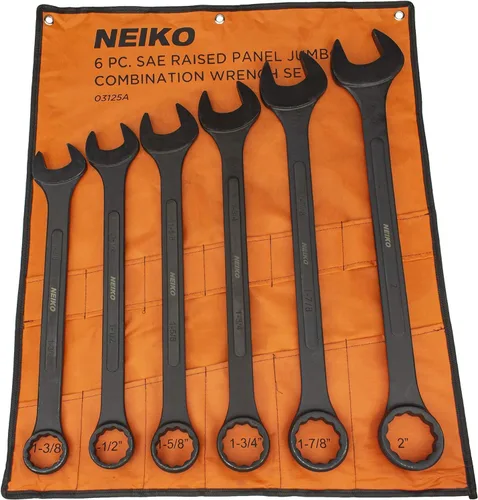 Neiko 03125A Juego de llaves resistentes | 6 piezas | SAE | Extremos de caja de combinación de 12 puntos