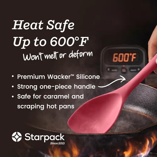 Vista 3 de Starpack 'The All Rounder' XL Premium Espátula Spoonula de Silicona - Cuchara Espátula de Silicona Resistente al Calor hasta 600°F - Las Mejores