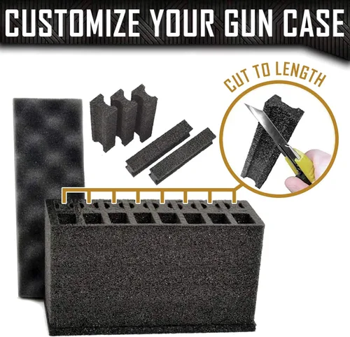 Vista 3 de MY CASE BUILDER Inserto de espuma para cargador de 16 pistolas, almacenamiento de municiones para latas de munición calibre .30, juego de 3 piezas