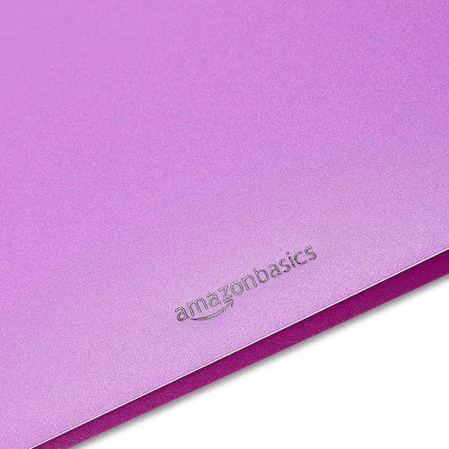 Vista 6 de Carpetas Amazon Basics de plástico resistente con 2 bolsillos para papel tamaño carta, colores surtidos, paquete de 6
