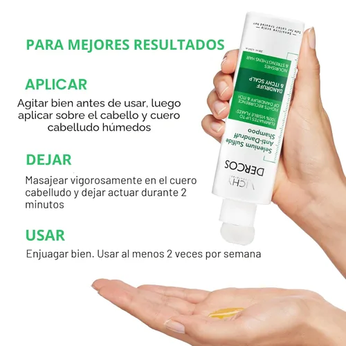 Vista 9 de Dercos Dandruff Shampoo, Antifungal Dry Scalp Treatment & Itchy Scalp Relief, Prescription Strength Selenium Sulfide Comparable to 2% Ketoconazole