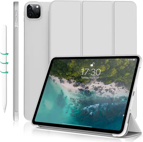 Vista 14 de Kenke - Funda para iPad Pro de 11 pulgadas 4.ª/3.ª/2.ª/1.ª generación 2022/2021/2020/2018 con acoplamiento magnético para lápiz de 2.ª