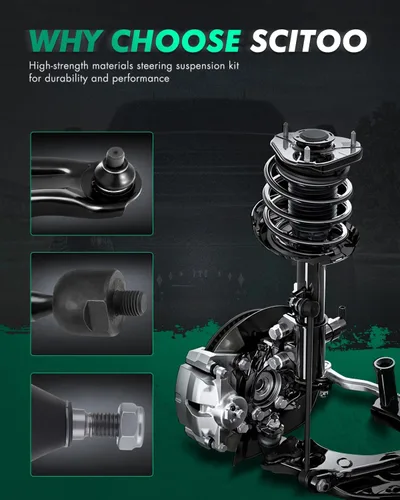 Vista 4 de SCITOO Kit de suspensión de 12 piezas para Dodge Ram 1500 2500 4WD