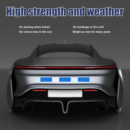 Vista 6 de 20 piezas de calcomanías reflectantes de advertencia, calcomanía reflectante de seguridad para visibilidad nocturna, cinta reflectante impermeable