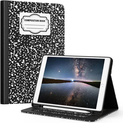 Vista 24 de OKP Funda para iPad de 9ª generación 2021/8ª generación 2020/7ª generación 2019 de 10.2 pulgadas, funda con visión multiángulo, cuero PU con soporte