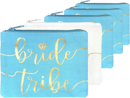 Vista 10 de Bride Tribe - Bolsas de maquillaje para despedida de soltera, despedida de soltera, boda, bolsa de artículos de tocador, kit de supervivencia
