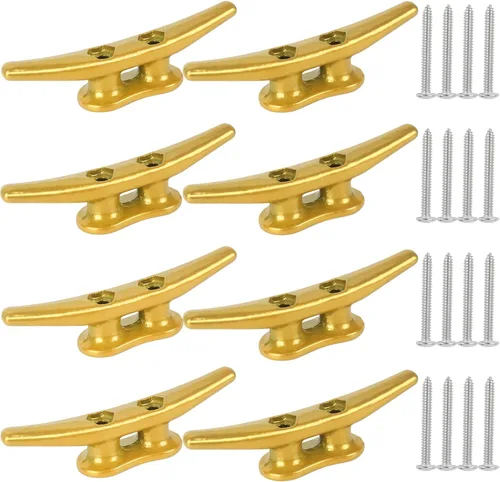 Vista 24 de Tacos de muelle de 4 pulgadas 4/6/8/12/16/20/24, tacos de cuerda para muelle de barco, tacos marinos de hierro con accesorios para cubierta