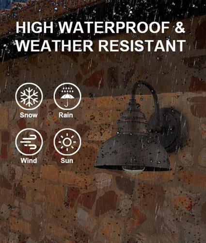 Vista 4 de DIRYZON Juego de 2 apliques de pared rústicos con cuello de cisne para dormitorio, baño, cocina, porche, acabado de cobre antiguo