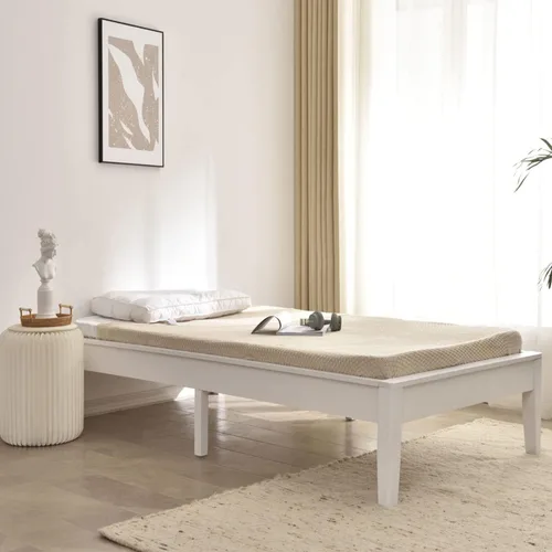 Vista 48 de Better Home Products Stella - Marco de cama de madera de pino maciza, tamaño Queen, color negro