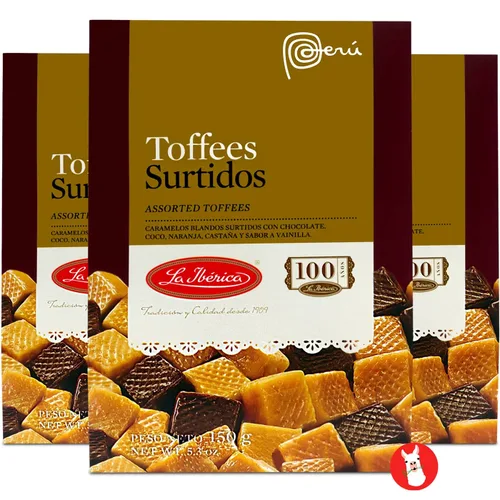 La Iberica Caramelos Blandos Surtidos Peruanos 5.3 oz | Caramelos Surtidos Peruanos Paquete de 3