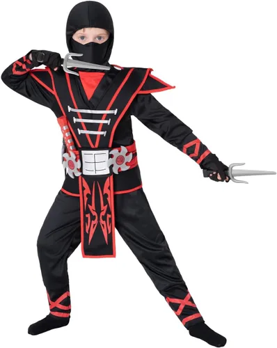 Vista 9 de Spooktacular Creations Espadas ninja, mochila de juguete de arma con espadas y cuchillos para niños, accesorios de disfraz de ninja para cosplay