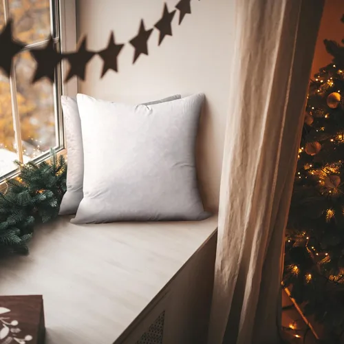 Serta Decoración de Halloween/Navidad, cojín europeo de firmeza media, Livingroon/dormitorio, paquete de 2, almohada de 26 x 26 pulgadas, 2 unidades