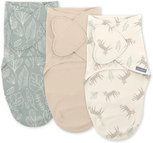 Vista 17 de SwaddleMe by Ingenuity Comfort Pack - Juego de arrullos para bebé, tamaño 0-3 meses, 5-14 libras, SwaddleMe Pod, Arrullo Original, saco de noche
