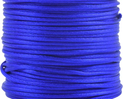 Vista 9 de KONMAY - Cuerda de nailon satinado de seda, 45.72 metros, 0.8mm cola de rata, para nudos chinos, Kumihimo, abalorios, macramé, joyería, Verde manzana