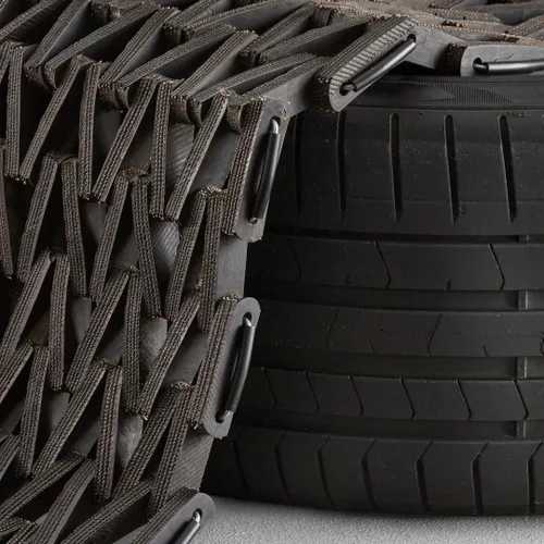 Vista 3 de Consolidated Plastics Tapete de goma resistente para neumáticos, de grado comercial, para entrada al aire libre y antifatiga, goma reciclada