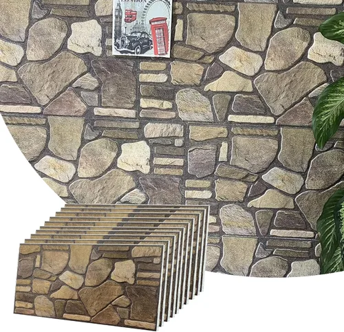 Vista 9 de Dundee Deco Paneles de Pared 3D - Revestimiento Aspecto de Piedra Gris Azulado Blanco Paneles de Pared, Revestimiento de Espuma de Poliestireno