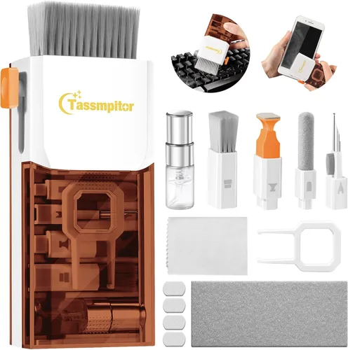 Vista 13 de Kit de limpieza de teclado para laptop, kit de limpieza de teclado todo en uno, herramienta de limpieza de laptop para MacBook iPad iPhone