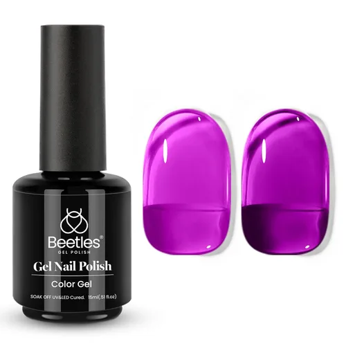 Vista 17 de Beetles - Esmalte de uñas de gel blanco perla, 0.5 onzas líquidas, color blanco perla, brillante, sirena, concha nacarada, esmalte de uñas de gel