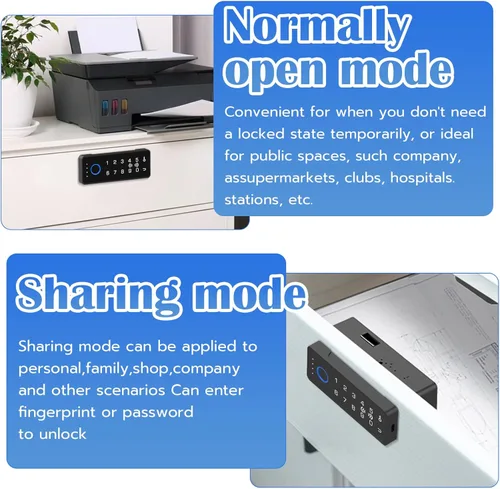 Vista 8 de Eseesmart Cerradura inteligente para gabinete, magnética digital electrónica RFID sin llave, Bluetooth, seguridad infantil, a prueba de bebés