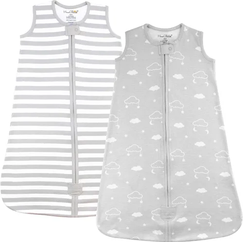 Vista 20 de Manta de algodón orgánico para bebé, saco de dormir 0.5 TOG 0-6 meses, paquete de 2 unidades Rosette
