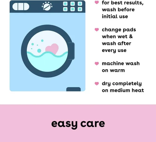 Vista 5 de Almohadillas para la lactancia Bamboobies lavables, reutilizables, nocturnas, con refuerzo antifugas, ultra absorbentes (4 unidades)