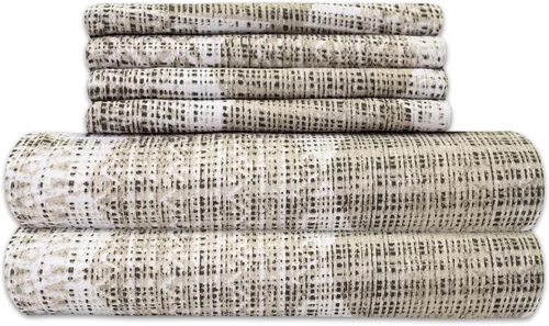 Vista 47 de Juego de sábanas de 4 piezas para camas individuales de 1500 hilos de microfibra de cepillado fino con bolsillo profundo - 1 funda de almohada