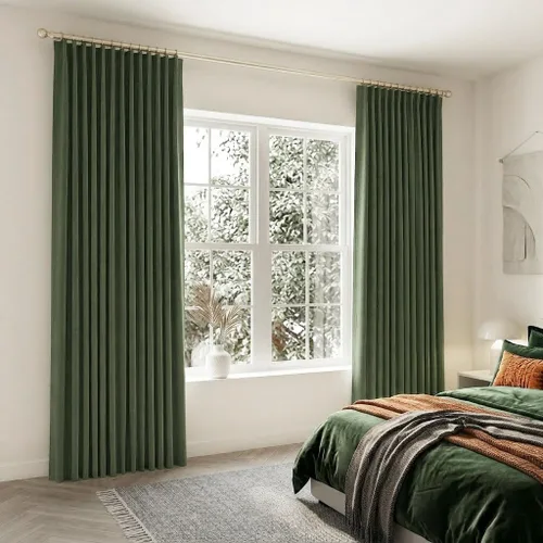 Vista 53 de SHINELAND Cortinas opacas de 102 pulgadas para sala de estar, cortinas opacas con pestaña trasera de 102 pulgadas de largo para dormitorio