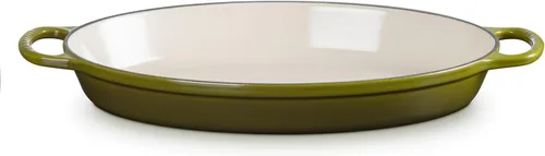 Vista 3 de Le Creuset - Cacerola ovalada de hierro fundido esmaltado Signature, 3 cuartos, modelo Caribbean Caribe