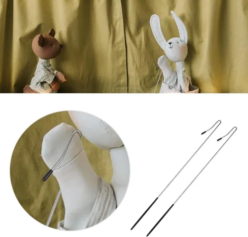 Vista 4 de Títeres de 16 pulgadas Control de brazo 2pcs, accesorios de marionetas de varilla de metal