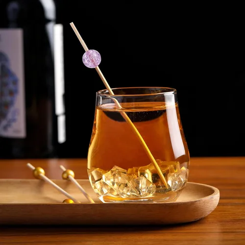 Vista 4 de 200 piezas de palillos de cóctel, palillos de dientes de 4.7 pulgadas para aperitivos, brochetas de bambú para cóctel y bebidas, postres