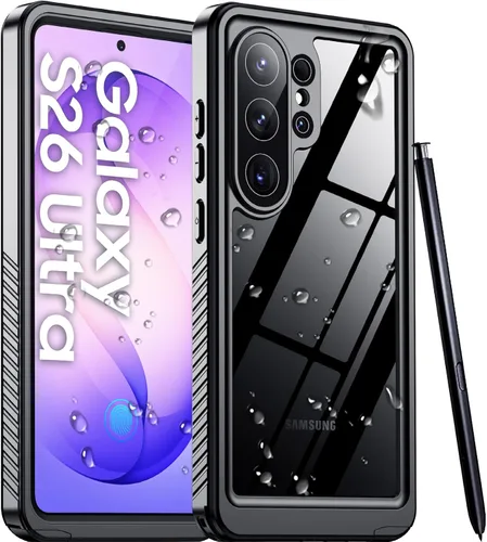 Vista 13 de Temdan Funda pesada a prueba de golpes para Samsung Galaxy S22 Ultra, con 2 unidades [protector de pantalla suave + protector de lente de cámara]