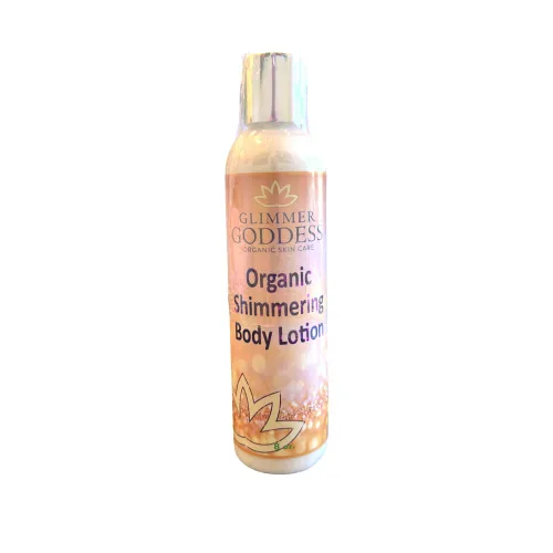 Vista 11 de GLIMMER GODDESS Loción corporal bronceadora orgánica, brillo corporal de bronce de nivel 2, 8 onzas
