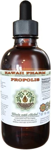 Vista 6 de Hawaii Pharm Extracto líquido sin alcohol de propóleo, suplemento herbario natural de glicerita de propóleo crudo, EE. UU. 2 onzas líquidas