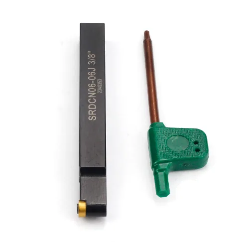 Vista 3 de OSCARBIDE Soporte para herramientas de torneado de vástago de 3/8 "SRDCN06-6J, 3.5" de longitud, inserto de carburo redondo RCMT0602MO