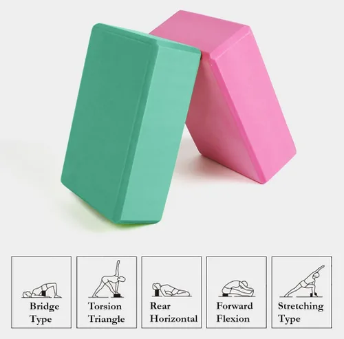 Vista 3 de DreamHigh Yoga Bloque de Ladrillo Espuma Deporte Salud Casa Ejercicio Gimnasio